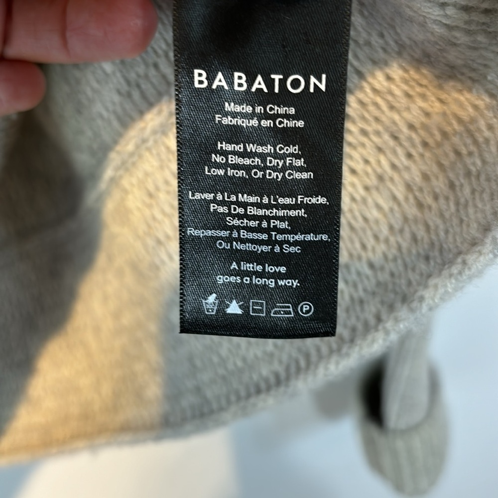 Babaton Mika sweater Heathered light grey wool/cashmere blend size XS - Picture 10 of 14